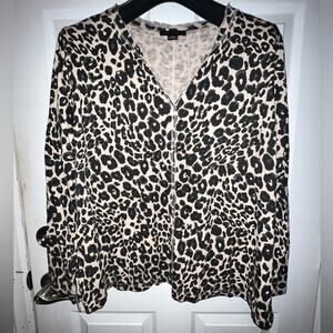 Sanctuary long-sleeved blouse black cream Size 2X